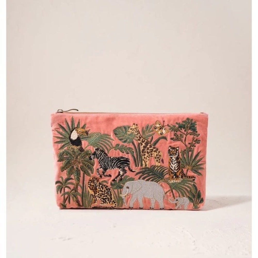 Elizabeth Scarlett World Wildlife Everyday Pouch Coral Pink 20x30cm NWT